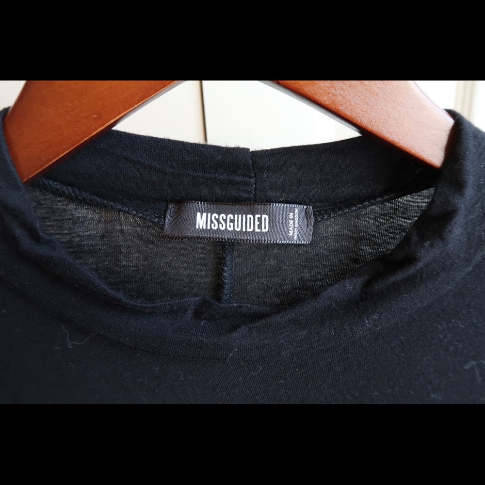 Misguided oversized mock neck tshirt